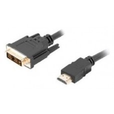 CABLE HDMI LANBERG MACHO/DVI-D 18+1 MACHO SINGLE LINK 0.5M NEGRO